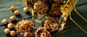 Rochers chocolat praliné coque au chocolat lait