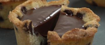 Cookies cup et ganache chocolat caramel