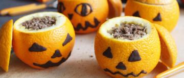 Mousse au chocolat d’Halloween à l'orange