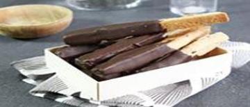 Barrettes sablées au chocolat noir