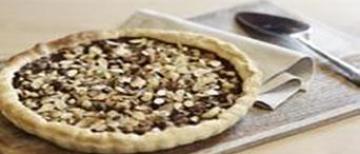Tarte au chocolat, chataîgnes et pommes