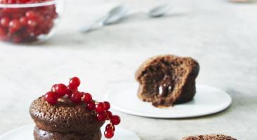 Mini-cakes au chocolat noir cœur Kinder au cake factory - Recette