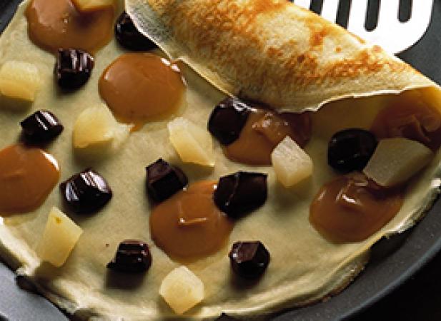 Crêpes caramel chocolat