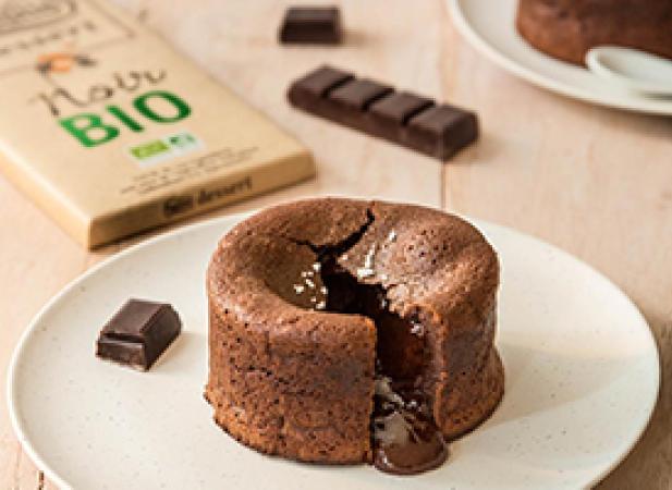 Fondants chocolat noir Bio & fleur de sel