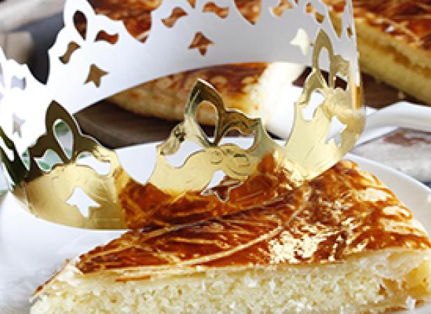 Galette des rois au chocolat blanc coco et citron vert
