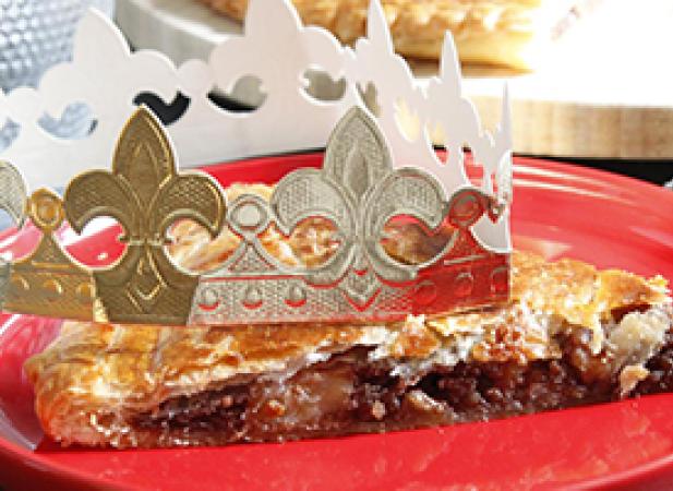 Galette pommes caramélisées au chocolat praliné