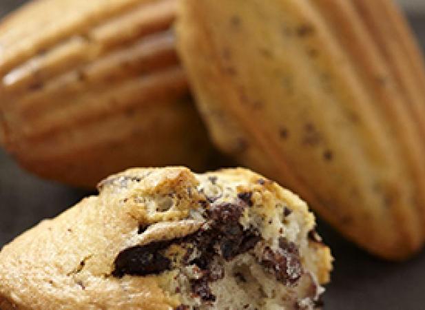 Madeleines aux pépites de chocolat corsé