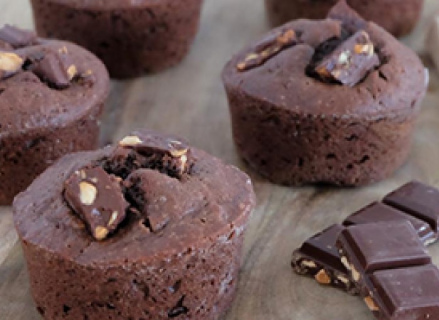 Muffins chocolat éclats noisettes